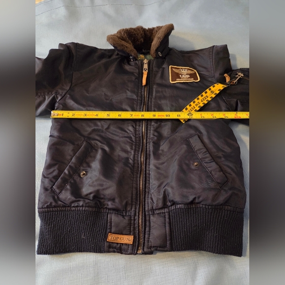 Kids Navy Bomber Jacket with Patch - Picture 3 of 7